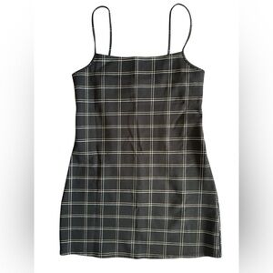 Forever 21 White Striped Black Mini Slip Dress Size Medium